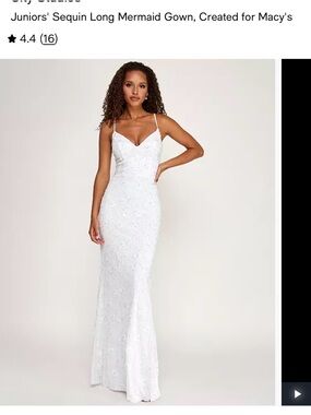 White Sequin Mermaid Gown